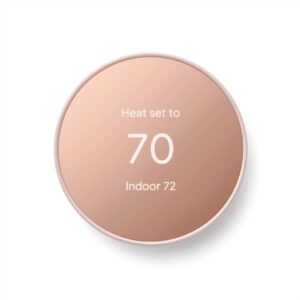 Google Nest Thermostat - Smart Thermostat for Home - Programmable Wifi Thermostat - Sand