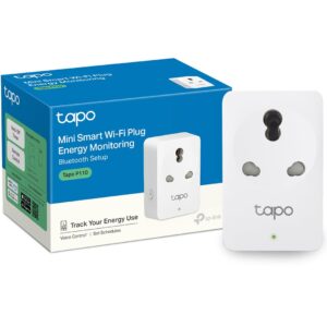 Tapo TP-Link P110 Mini 16A Smart Wi-Fi Plug, Energy Monitoring Controller for Household Appliances Compatible with Alexa, Google Home Improved Power Safety Away Mode 4-Way Safety Protection