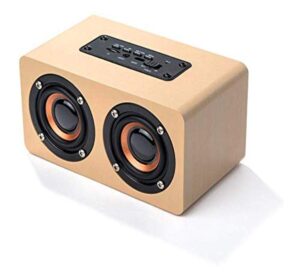 Upcycle Bluetooth Speaker, Faux-Wood - Quality Sound - Works Up to 25 Feet from Device - Includes Charging Cable